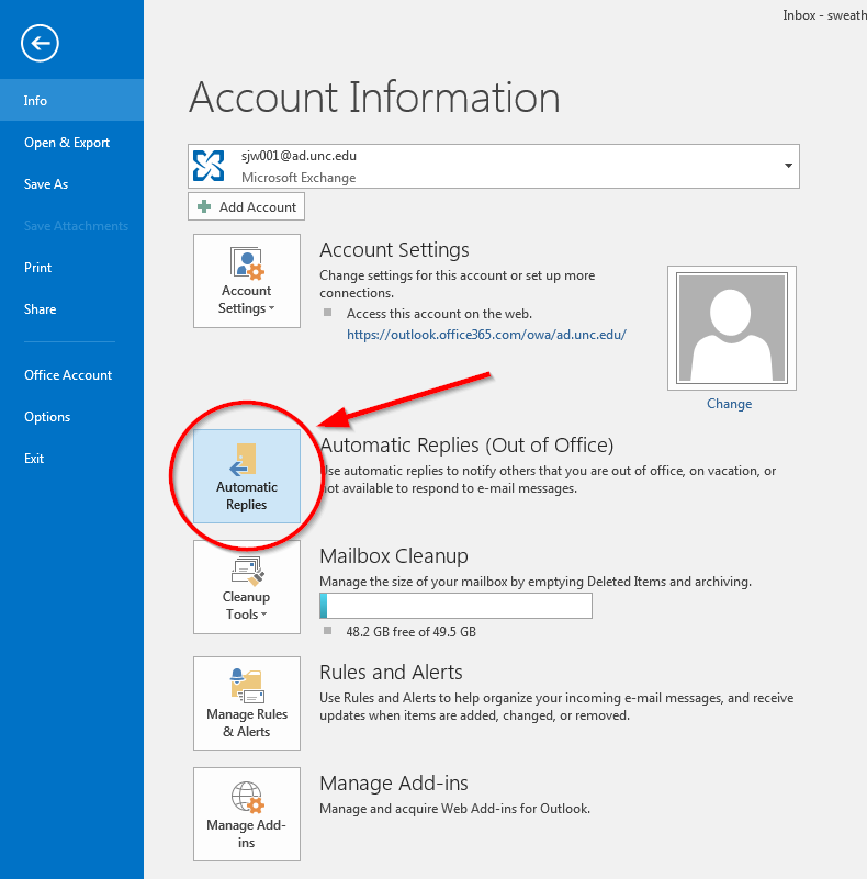 Setting Up Email Automatic Replies Out Of Office Message