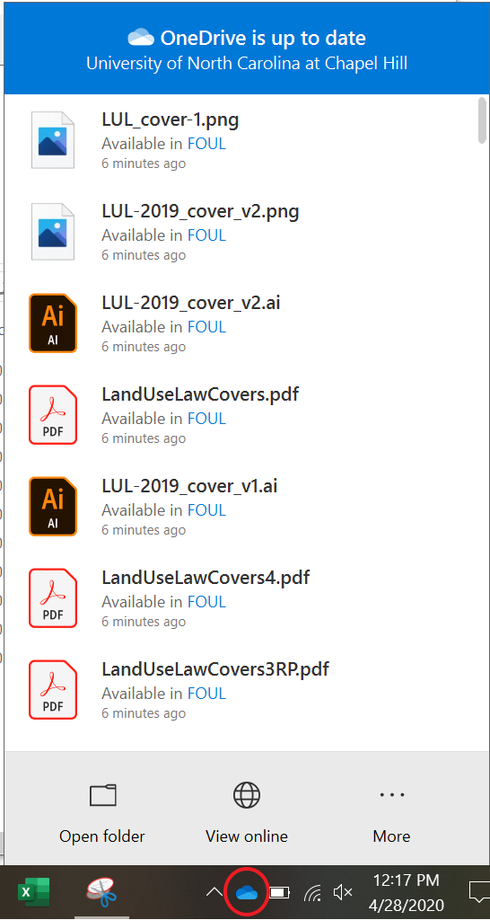 How do I make sure OneDrive is fully synced?